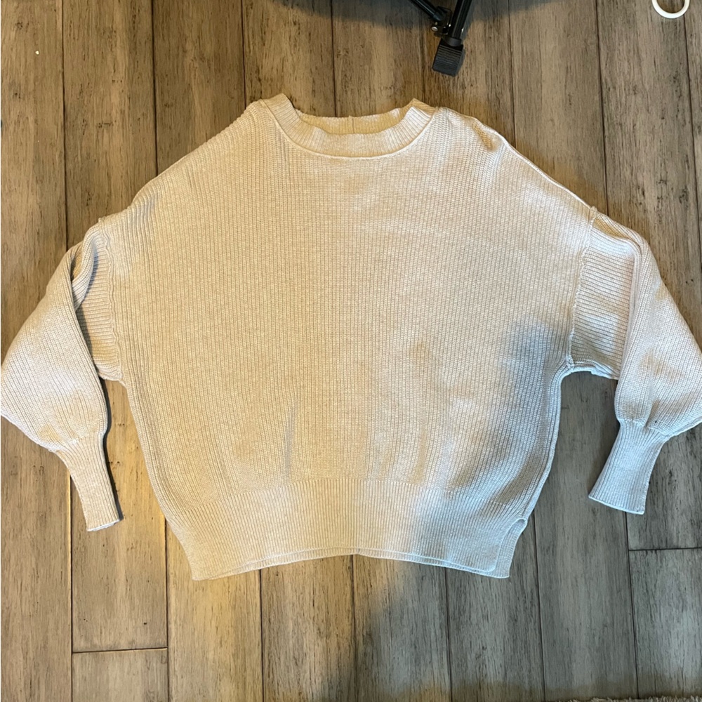 Aerie light blue knit crewneck sweater